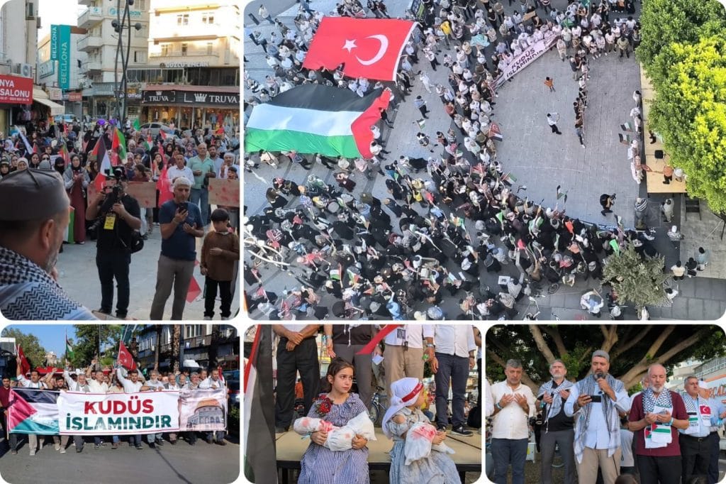 Tarsus’ta Binler Filistin İçin Yürüdü: Sumud Filosu’na Destek Çağrısı